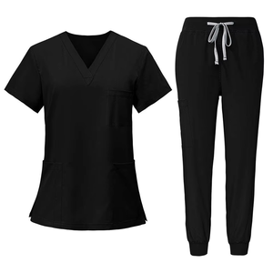 High Quality <b>Doctor</b> & Nurse Medical Scrubs Uniform <b>Sets</b> Spandex/Cotton Worsted Fabric Unisex Hospital Use Wholesale - Product Image 3