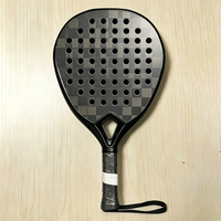 Raquettes de padel professionnelles en fibre de carbone 12k, noires, noyau en EVA, haute puissance de contrôle, légères, raquettes de tennis personnalisées