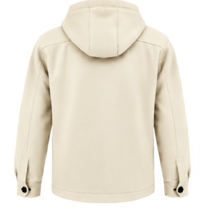 Chaqueta con Capucha para Hombre, Color Crema, con Botones al Frente, Manga Larga, con Bolsillos en el Pecho, Ropa Casual de Calle, para Venta al Por Mayor - Product Image 2