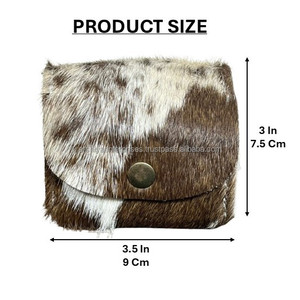 Real Handmade Hair On Hide Fur Leather Coin Change Purses <b>Cute</b> Mini Fur <b>Wallet</b> Travel Storage Fashion Accessory for Coin & Keys - Product Image 2