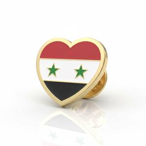 เข็มกลัดติดเสื้อโลหะเคลือบลายธงชาติซีเรียแบบกำหนดเอง ของที่ระลึกประจำชาติ - Product Image 4