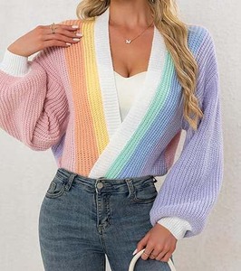 Pull chic et minimaliste surdimensionné pour femme, tons neutres, tricoté, qualité supérieure, style européen - Product Image 3
