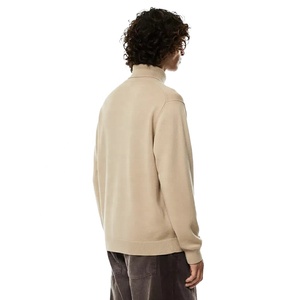 Collection Hiver Haut de Gamme : Pull Col Roulé en Cachemire Beige pour Homme, Manches Longues, Tricoté, Idéal Automne - Vente en Gros - Product Image 3