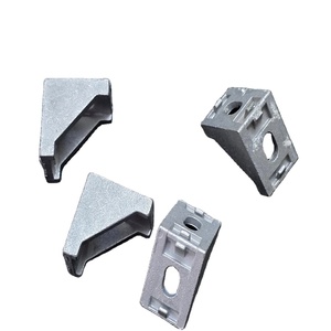 Support d'angle en L en aluminium moulé sous pression, oxydation argentée, profil en T, pour canal extérieur, support d'angle droit - Product Image 1