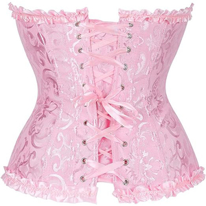 Nouveau Corset Sexy en Dentelle pour Femme, Lingerie Vintage en Satin, Noir, Rouge, Blanc, Bleu, Vert, Marron - Product Image 3