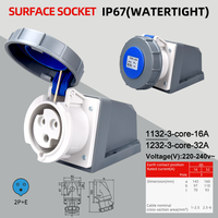 Prise industrielle étanche IP67, nouveau matériau, 3 broches, 16A, prise et prise industrielle 220-240V 2P+E, mâle et femelle
