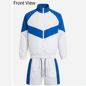 Men Windbreaker Shorts Set / Windbreaker Full-Zip Up With Drawstring Men's Shorts Set /Waterproof Rain Men Two piece short set - Product Image 2