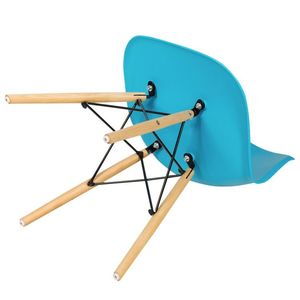 Set Moderno di 4 Sedie da Pranzo Senza Braccioli con Gambe in Legno - Product Image 6