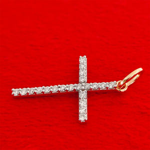 Colgante de Diamantes con Corte Brillante en Forma de Diamante, Oro Sólido de 14kt, Cultivado en Laboratorio, Estilo Deportivo y Moderno, Unisex, RIZTA JEWELS - Product Image 4