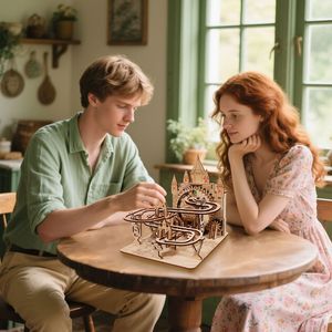 Kit Fai-da-Te per Pista delle Biglie Elettrica 3D in Legno con Luci, Modello da Costruire con Rompicapo, Regalo di Natale - Product Image 5