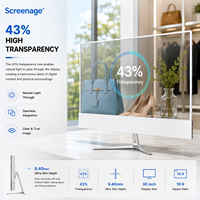 Écran OLED transparent de 55 pouces, 1920x1080, 60 Hz, écran tactile, contraste élevé, affichage numérique pour la publicité, écran publicitaire pour la vente au détail