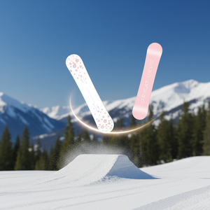 Juego de Tabla de Snowboard QYWX de Fibra de Carbono y Madera de Álamo para Mujer, Diseño Bidireccional y Versátil para Principiantes e <span class=keywords><strong>Intermedios</strong></span>, Esquí Freestyle - Product Image 1