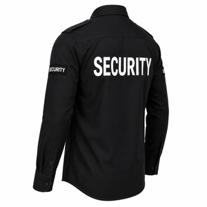 Camisa de Uniforme de Guardia de Seguridad de Alta Calidad a Precio de Fábrica, Manga Larga, con Epaulettes, Color Sólido, Venta al Por Mayor, Logotipo Personalizado, para Aeropuerto - Product Image 4