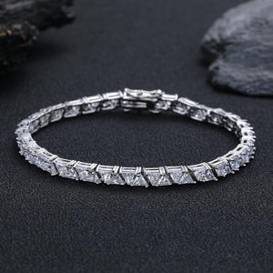 Best Quality Custom Moissanite Tennis Bracelet for <b>Men</b> Women 925 Silver Hip Hop Jewelry for Wedding and Anniversary Gifts - Product Image 4