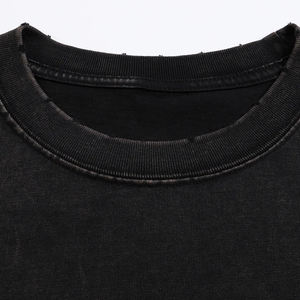 เสื้อยืดออร์แกนิคคอตตอนสำหรับผู้ชาย วินเทจ มินเนอรัลวอช เสื้อยืดผู้ชายแบบยั่งยืน ขายส่ง สโนว์วอช สโตนวอช - Product Image 3