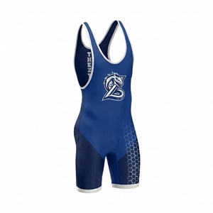 Reversibele custom worstel singlets, full sublimatie, high performance compressie powerlifting singlets, jeugd & volwassen maten - Product Image 2
