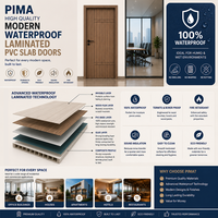 Puertas de PVC Laminado Impermeables Modernas de Alta Calidad Pima para Edificios de Oficinas, Casas, Apartamentos, Hoteles y Restaurantes