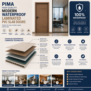 Puertas de PVC Laminado Impermeables Modernas de Alta Calidad Pima para Edificios de Oficinas, Casas, Apartamentos, Hoteles y Restaurantes - Product Image 1