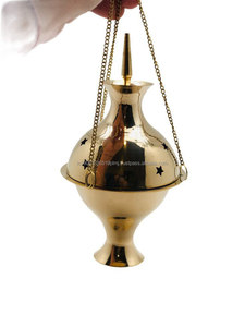 Quemador Bakhoor decorativo hecho a mano al por mayor para decoración del hogar quemador y difusor de incienso personalizado de Metal árabe antiguo aromático - Product Image 3
