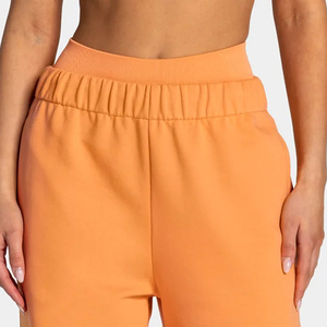 Top Quality Women's Orange High Waist <b>Cargo</b> <b>Pants</b> Loose Fit Full Length Knitted Cotton Multi Pocket Casual Streetwear Wholesale - Product Image 2