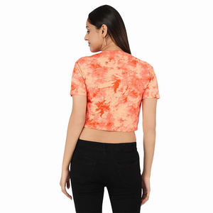 Women's Summer T-shirt Breathable Skin Friendly Rainbow Dot Print Logo Design Denim/Canvas Versatile <b>Top</b> Limited Time - Product Image 6