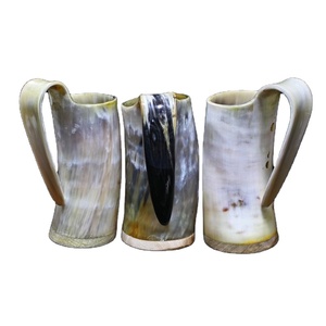 Mug authentique en corne de buffle, grand, fait main, écologique, couleur personnalisée, poli, style animalier/moderne et tendance, décoration d'intérieur - Product Image 1