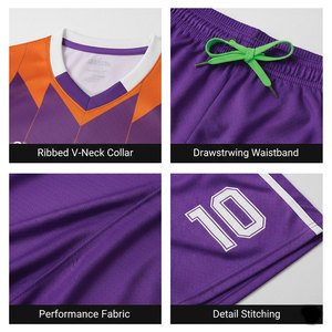 Camisetas de Fútbol Personalizadas con Mangas Cortas, Transpirables, de Secado Rápido, con Números y Logotipos Personalizados para Equipos, Escuelas, Unisex, Tallas para Adultos - Product Image 5