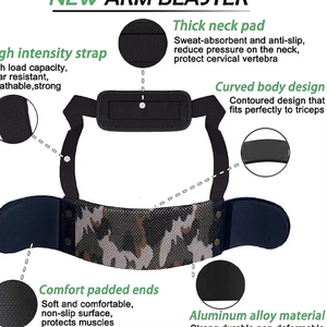 Fitness Arm Blaster for Biceps & Triceps Premium Neck Padding Support with Adjustable Straps Bicep Blaster for <b>Strength</b> <b>Training</b> - Product Image 2