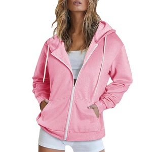 Sudadera de Invierno para Mujer, con Capucha, Manga Larga, Lentejuelas en la Parte Delantera, Personalizable, de Algodón, con Cierre Completo y Bolsillos - Product Image 5