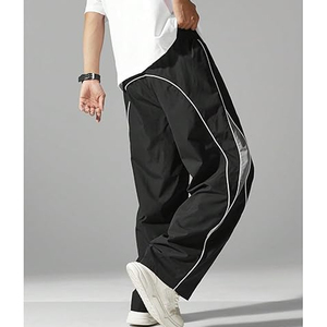 Pantalones deportivos para hombre, cintura elástica, corte recto, informales - Product Image 3