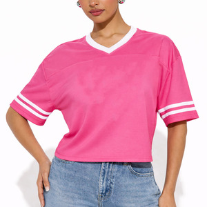 Maillot de football américain rose personnalisé en maille pour femme, coupe ample respirante style Hip Hop, uniforme de jeu Y2K, vêtement tendance - Product Image 6