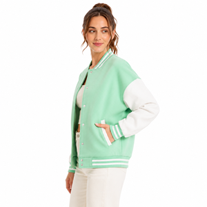 classic <b>varsity</b> <b>jacket</b> for women designed with a stylish fit soft material and versatile appearance for daily fashion layering - Product Image 4