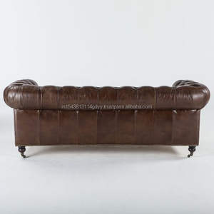 Canapé de salon en cuir marron, trois places, moderne, tendance, offre spéciale - Product Image 6