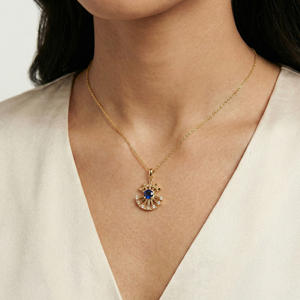 Sofisticado Colgante de Diamante Natural de 0.06 Quilates, Color H-I, Corte Brillante Redondo, Claridad VS-SI, Joyería Fina Minimalista, Regalo - Product Image 1