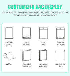 Tùy chỉnh in tái sử dụng ba bên con dấu Ziplock túi nhựa lá nhỏ mỹ phẩm & quần áo túi với cửa sổ rõ ràng - Product Image 6