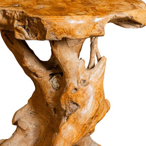 Mesa de Centro ARTERRA Premium, Rústica, de Raíz de Teca Natural, Hecha a Mano, Artesanal, Antigua, Duradera, para Sala de Estar, Mueble de Lujo para el Hogar CT-002 - Product Image 3