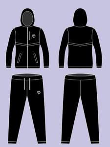 Chándal Reversible para Hombre, Todas las Tallas, Invierno, Corte Regular, con Capucha, Color Sólido, Tallas Grandes, Diseño Personalizado, Ligero, Antibacteriano - Product Image 2