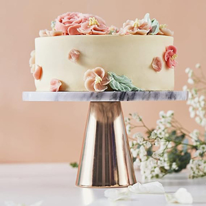 Aluminium Rotating <b>Cake</b> Decorating <b>Stand</b> Marble <b>Cake</b> <b>Stand</b> with Metal Base - Product Image 3