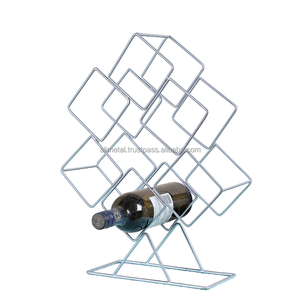 ขาตั้งไวน์แบบคิวบิกเรียบง่ายที่วางไวน์ตกแต่งสําหรับตกแต่งห้องนั่งเล่นและตกแต่งงานปาร์ตี้ปรับแต่งได้ - Product Image 1