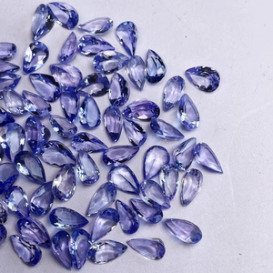 Tanzanita natural tallada en forma de pera de 6*4 mm, 27.85 quilates, calidad AAA, brillo AAA y color agradable, perfecta para cualquier creación de joyería a precio económico. - Product Image 3