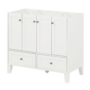 Mobile da bagno con struttura in legno massello da 36 ''con 4 porte di chiusura morbide e 2 cassetti - Product Image 3