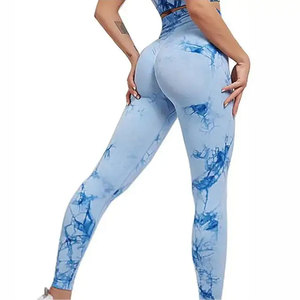 Leggings de Yoga de Cintura Alta, Largos, Simples, con Estampado por Transferencia de Calor, Cintura Elástica sin Costuras, Spandex/Nylon Ecológico - Product Image 2