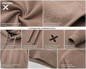 Sudadera con Capucha para Mujer, Color Sólido, Algodón/Poliéster, Felpa Transpirable, Informal, con Bolsillo, Logotipo X, OEM/ODM, Sudadera de Moda - Product Image 5
