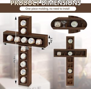 Teenyyou Baseball Ring Holder <b>Display</b> <b>Case</b> 12 Posts Softball Championship Ring Holder - Product Image 2