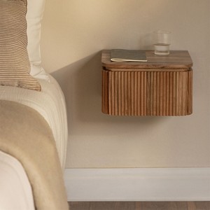 Mesita de noche rectangular Vandana Nova Optima 35x30 cm en madera de acacia Biljandi - Product Image 1