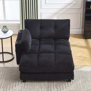 UNITED WE WIN Oversized Chaise Lounge <b>Chair</b> Cozy Cloud Couch Convenient <b>Sleeper</b> Sofa Bed - Product Image 4