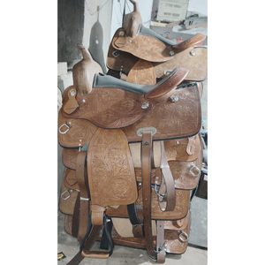 SELLE EN CUIR WESTERN AVEC OUTILLAGE ET SCULPTURE À LA MAIN BROWN EN DOLLAR 65 CARTE DE CRÉDIT TAILLE ACCEPTÉE 14 15 16 17 18 - Product Image 6