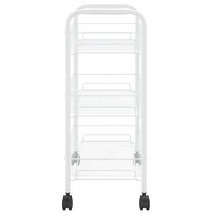 <b>3</b>-<b>Tier</b> White Iron Kitchen <b>Trolley</b> 18.1"x10.2"x25.2" Kitchen Islands & Carts - Product Image 4