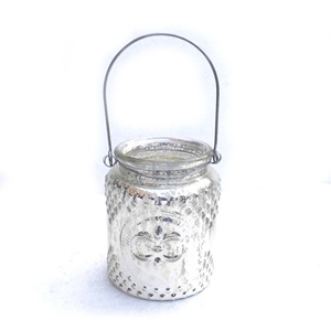 Portavelas de cristal antiguo esmerilado de gran calidad hecho a mano, venta al por mayor, atractivo grabado de nevadas para Navidad - Product Image 2