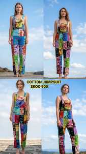 Combinaison longue en coton respirant style bohème vintage pour femme SK NOOR SONS, coupe régulière, taille haute, une pièce - Product Image 4